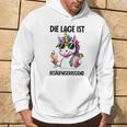 With Unicorn Motif Kapuzenpullover Lebensstil