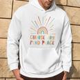 Vintage Choose Joy Find Peace Mensaje Positivo Manga Larga Sudadera Estilo de vida