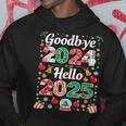 Adiós 2024 Hola 2025 Feliz Navidad Feliz Año Nuevo 2025 Sudadera Regalos divertidos