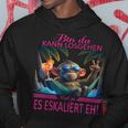 Bin Da Kann Losgehen Und Ja Es Eskaliert Eh Kostüm Affe Fun Kapuzenpullover Lustige Geschenke