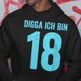 Blue Digga Ich Bin 18 Jahre Junge 18Th Birthday Kapuzenpullover Lustige Geschenke