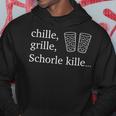 Chille Grille Schorle Kille & Dubbeglas Kapuzenpullover Lustige Geschenke