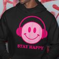 Chillibes 70S Pink Smile Face Music Headphones Happy Face Kapuzenpullover Lustige Geschenke