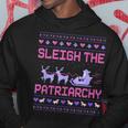 Christmas Sleigh The Patriarchy Feminist Feminism Deer Xmas Kapuzenpullover Lustige Geschenke