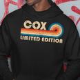 Cox Surname Retrointage 80S 90S Birthday Reunion Sweat à capuche Cadeaux drôles