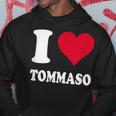 Cuore Rosso Amo Tommaso Felpa con cappuccio Regalos divertidos