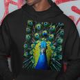 Elegant Peacock Eye Bird Watcher Blue Peacock Kapuzenpullover Lustige Geschenke