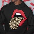 Estampado De Leopardo Labios Rojos Sexy Cheetah Leopard Print Labios Rojos Sudadera Regalos divertidos