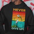 Never Ever Give Up Motivational Kapuzenpullover Lustige Geschenke