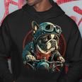 French Bulldog Cool Biker Motorcycle Riding Frenchie Kapuzenpullover Lustige Geschenke