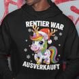 Christmas Unicorn Reindeer Was Out Sold Out Kapuzenpullover Lustige Geschenke