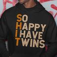 So Happy I Have Twins Día Del Padre Gemelos Divertidos Sudadera Regalos divertidos