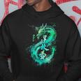 Green Flying Japanese Dragon With Kanji Lettering Kapuzenpullover Lustige Geschenke