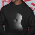 Guitarra Acústica Diseño Cool Grayscale Wood Guitarist Graphic Sudadera Regalos divertidos