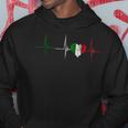 With Italian Heart Beat Ecg Pulse Italiano Italia Kapuzenpullover Lustige Geschenke