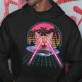 Laser Cat Eyes Kitten Ufo Retro 80S Cats Lovers Sudadera Regalos divertidos
