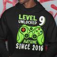 Level 9 Unlocked Awesome 2016Ideospiel 9Th Birthday Boy Kapuzenpullover Lustige Geschenke