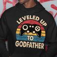Leveled Up To Godfather Retro Promocionado A Padrino Regalo Sudadera Regalos divertidos