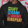 Lift Anime Game Repeat Gym For Geeks And Nerds Kapuzenpullover Lustige Geschenke