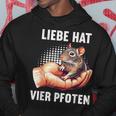 With Love Has Four Paws Degu Degus Owner Deguhalter Kapuzenpullover Lustige Geschenke