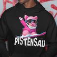 Lustiges Kostüm Apres Skifahren Snowboarden Wild Pisten-Sau Kapuzenpullover Lustige Geschenke