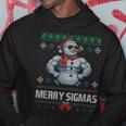 Merry Sigmas Bruh Snowman Sigma Male Skibidi Christmas Kapuzenpullover Lustige Geschenke