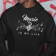 Music Is My Life Music Musician Treble Clef Kapuzenpullover Lustige Geschenke