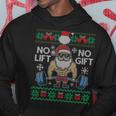 No Lift No Ugly Christmas Santa Gym Kapuzenpullover Lustige Geschenke