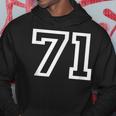 Número 71Arsity Sports Team Cumpleaños Edad Año Sudadera Regalos divertidos