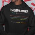 Programmer Definition Computer Skills Programmer S Kapuzenpullover Lustige Geschenke