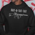 Rat-A-Tat Tat M-4 Ar-15 Rifle Gun Amantes De Pistola Sudadera Regalos divertidos
