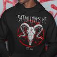 Satanist Baphomet 666 Satanism Satan Loves Me Kapuzenpullover Lustige Geschenke