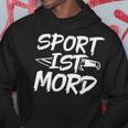 Sport Ist Mord Anti Unsporty Knife Lazy Retro Kapuzenpullover Lustige Geschenke