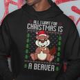 Ugly Xmas Sweater Christmas Beavers Lover Kapuzenpullover Lustige Geschenke