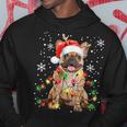 Xmas Lighting Santa French Bulldog Dog Christmas Kapuzenpullover Lustige Geschenke