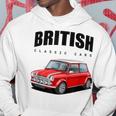 British Classic Car Red Mini Sports Car Gray Kapuzenpullover Lustige Geschenke