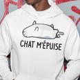 Chat Humour Cadeau Chat M'épuise Sweat à capuche Cadeaux drôles
