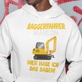 Children's Digger Driver Marlon Construction Site With Name Children's 80 Kapuzenpullover Lustige Geschenke