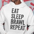 Eat Sleep Brawl Repeat Brawler ideo Player Gray Kapuzenpullover Lustige Geschenke