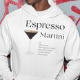 Espresso Martini With Recipe And Glass Kapuzenpullover Lustige Geschenke