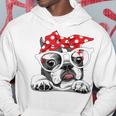 French Bulldog In Headband & Glasses Kapuzenpullover Lustige Geschenke