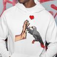 Grey Parrot Love Parrot Heart Bird Kapuzenpullover Lustige Geschenke