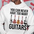 Never Too Many Guitars Guitar Kapuzenpullover Lustige Geschenke