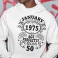 January 1975 50 Years Decoration 1975 50Th Birthday Kapuzenpullover Lustige Geschenke