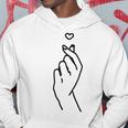 Korean Finger Heart Korean Graphic Kpop Love K-Pop Merch Kapuzenpullover Lustige Geschenke