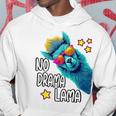 Lama No Drama With Sunglasses Cool Saying Alpaca Kapuzenpullover Lustige Geschenke