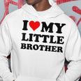 I Love My Little Brother Kapuzenpullover Lustige Geschenke