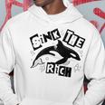 Sink The Rich Gladys Orca Revolutionary Orca Whale Atrás Sudadera Regalos divertidos