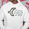 Smilo & Bron With Fish Motif Gray Kapuzenpullover Lustige Geschenke