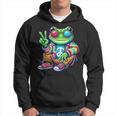 Cool Frog Peace Sign Diseño Hippie Estilo Retrointage Para Niños Sudadera
